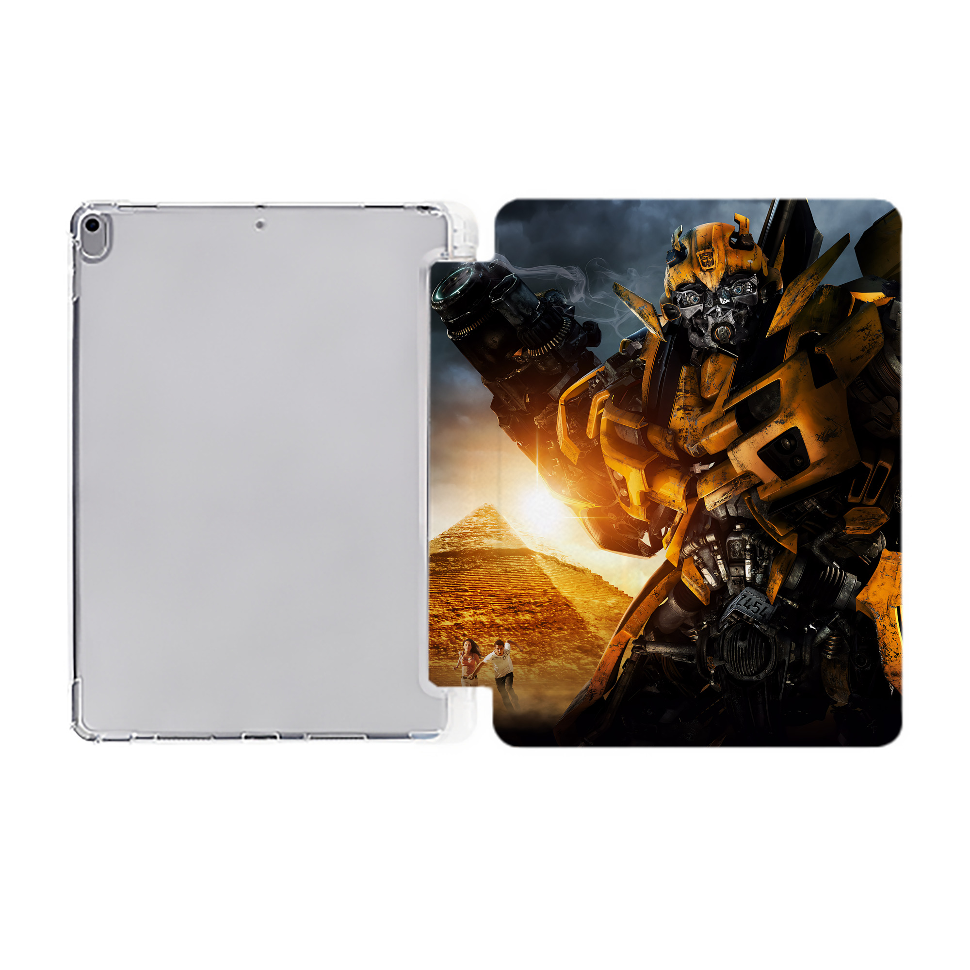 （画像用） Transformers トランスフォーマー IPad ケース ペン収納付き 三つ折りスタンド PUレザー×シリコン 対応機種9.5/10.5/10.9インチ